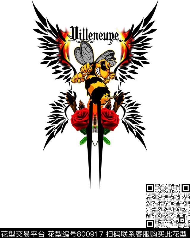 蜜蜂PP玫瑰数码印花华亿平台下载（图片编号: 800917） - 瓦栏（Walan）
