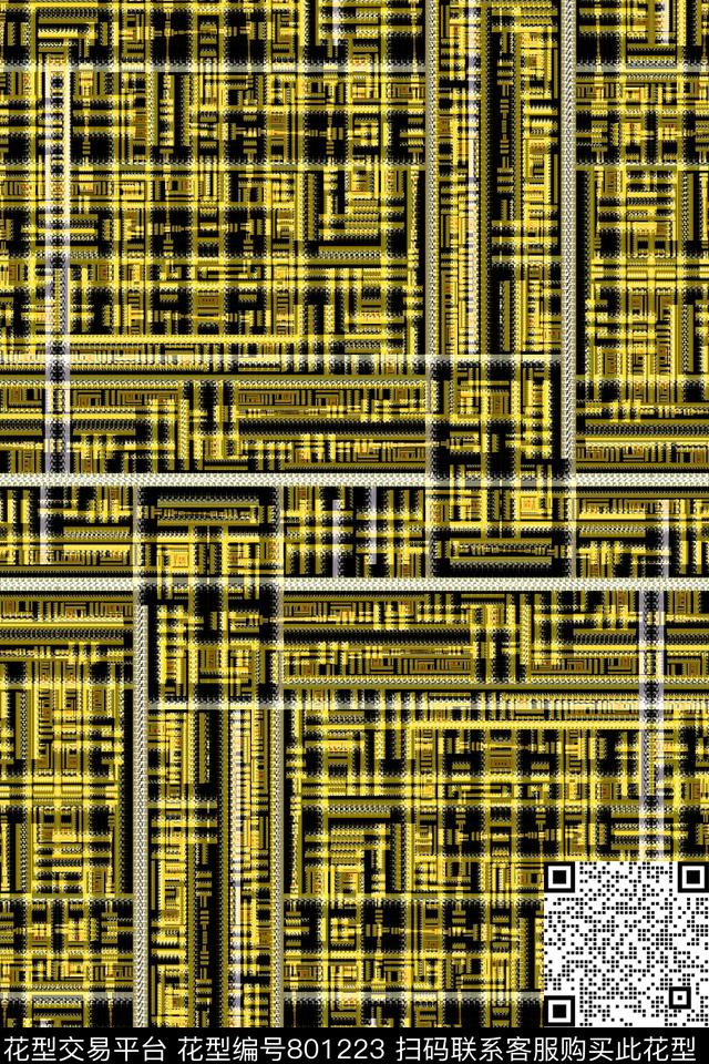 竖条条子细条纹传统印花华亿平台下载（图片编号: 801223） - 瓦栏（Walan）