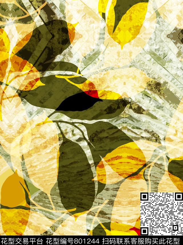 肌理女装年轻时尚数码印花华亿平台下载（图片编号: 801244） - 瓦栏（Walan）