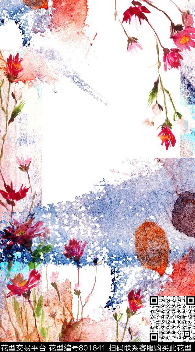 纹理笔触大理石数码印花华亿平台下载（图片编号: 801641） - 瓦栏（Walan）