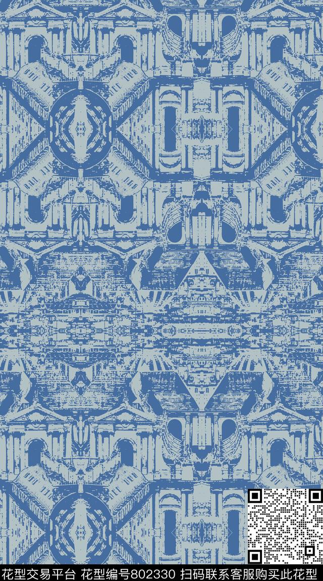 民族风图案美丽窗帘家纺抽象图案数码印花华亿平台下载（图片编号: 802330） - 瓦栏（Walan）
