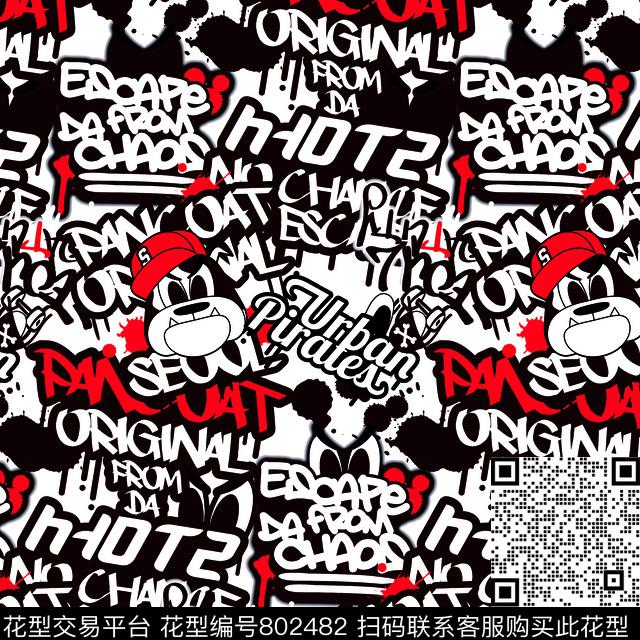 狗动物英文字母数码印花华亿平台下载（图片编号: 802482） - 瓦栏（Walan）