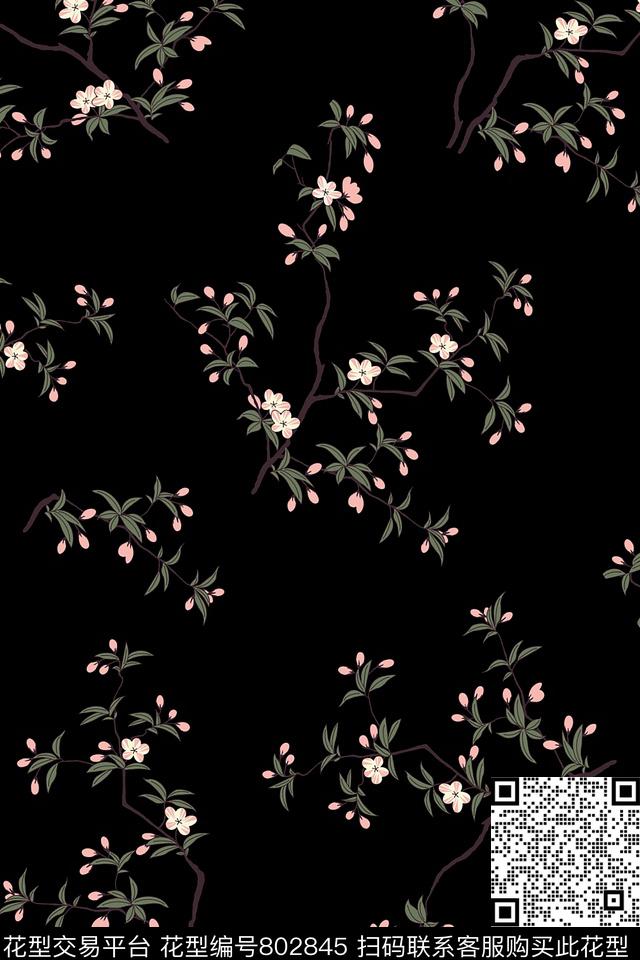 女装花卉小碎花传统印花华亿平台下载（图片编号: 802845） - 瓦栏（Walan）