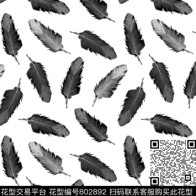 印第安民族风羽毛传统印花华亿平台下载（图片编号: 802892） - 瓦栏（Walan）