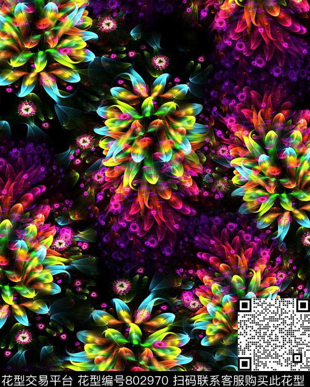 不规则几何抽象底纹几何数码印花华亿平台下载（图片编号: 802970） - 瓦栏（Walan）