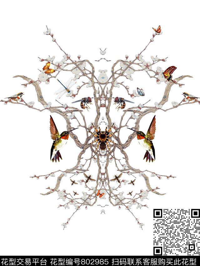 动物商务时尚数码印花华亿平台下载（图片编号: 802985） - 瓦栏（Walan）