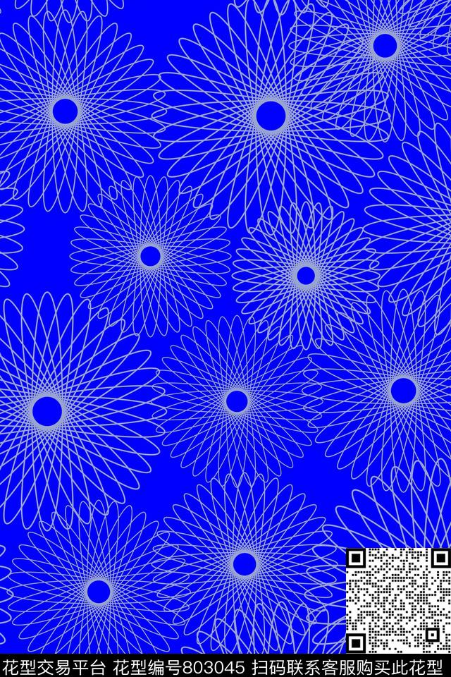 趣味纹理线条数码印花华亿平台下载（图片编号: 803045） - 瓦栏（Walan）