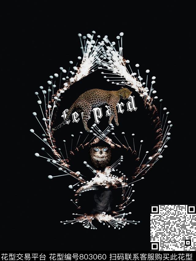 豹子动物商务数码印花华亿平台下载（图片编号: 803060） - 瓦栏（Walan）