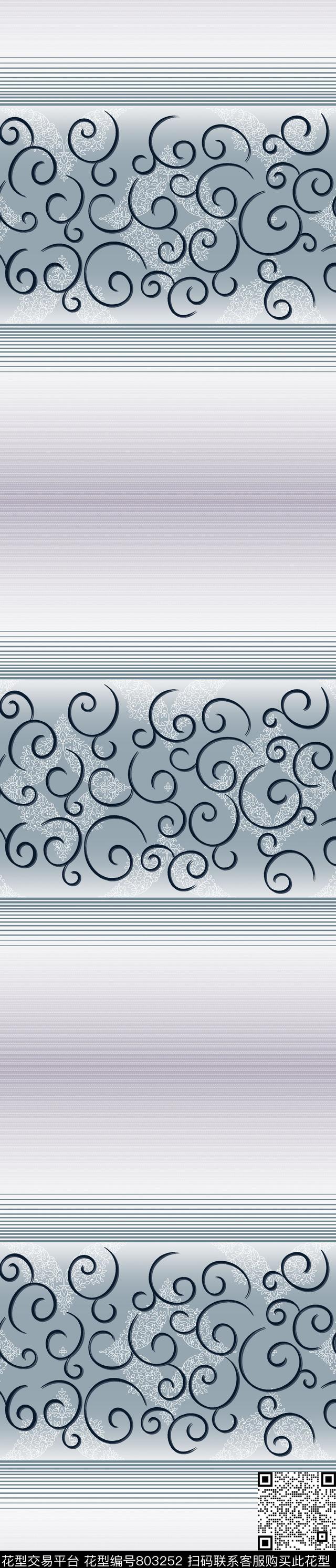 彩条窗帘欧式传统印花华亿平台下载（图片编号: 803252） - 瓦栏（Walan）