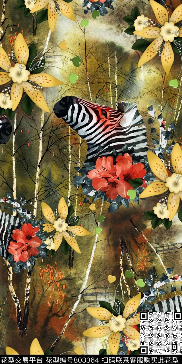 斑马花数码数码印花华亿平台下载（图片编号: 803364） - 瓦栏（Walan）