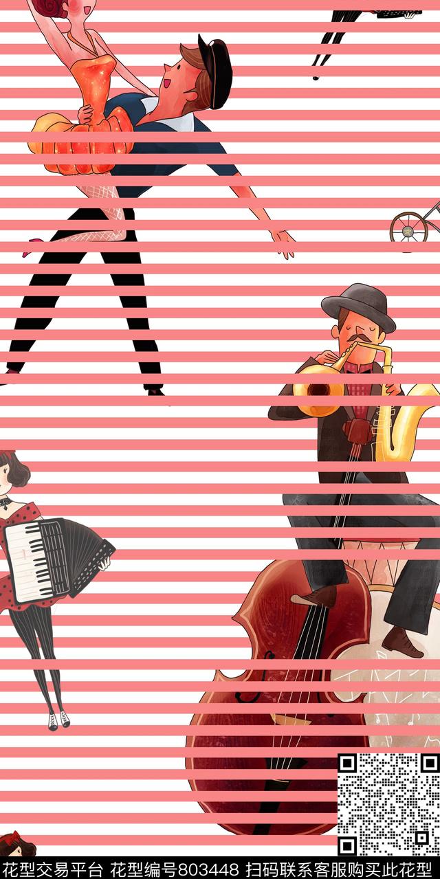 横条细条纹条纹数码印花华亿平台下载（图片编号: 803448） - 瓦栏（Walan）