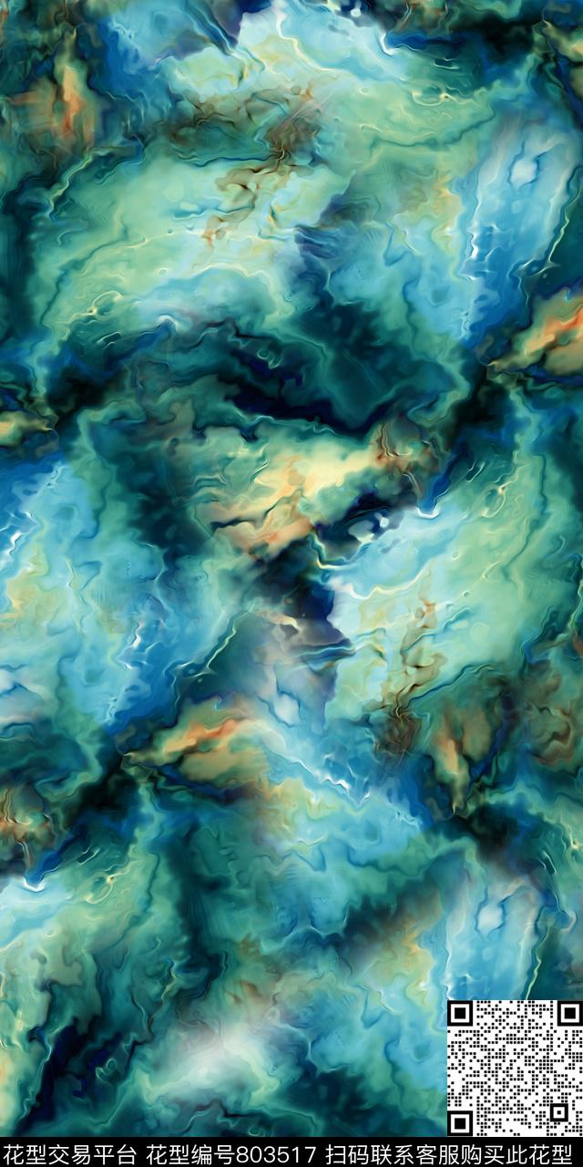 满版花抽象乱花数码印花华亿平台下载（图片编号: 803517） - 瓦栏（Walan）