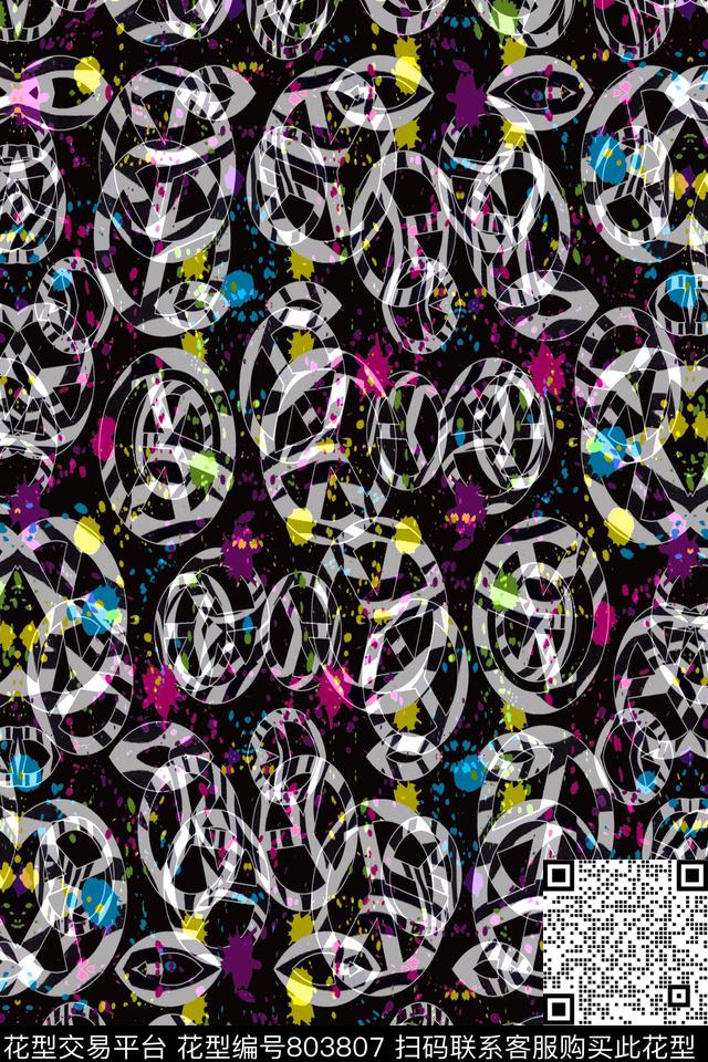 水墨条纹撞色条纹波浪条纹传统印花华亿平台下载（图片编号: 803807） - 瓦栏（Walan）