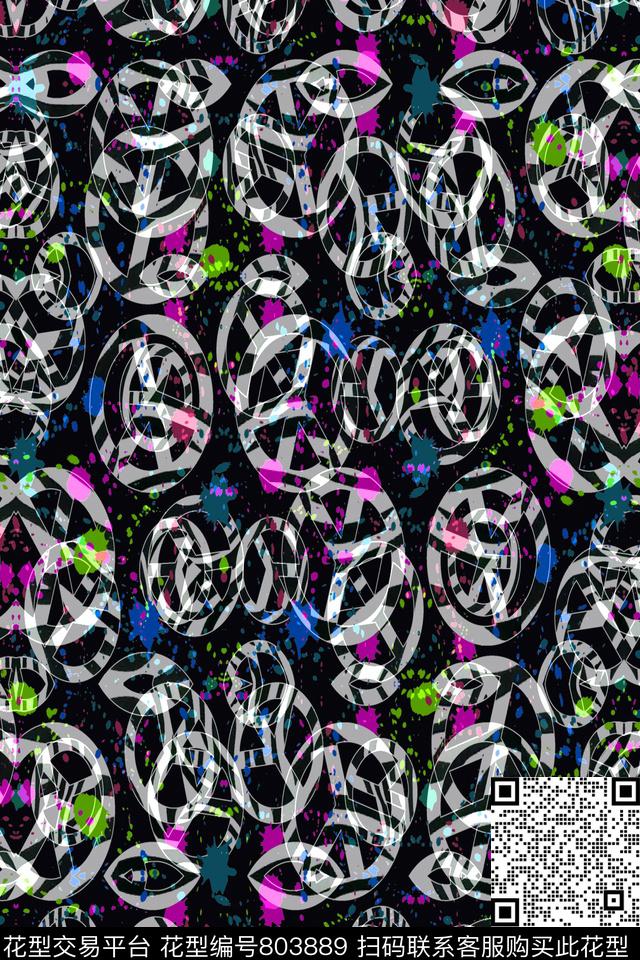 水墨条纹撞色条纹波浪条纹传统印花华亿平台下载（图片编号: 803889） - 瓦栏（Walan）