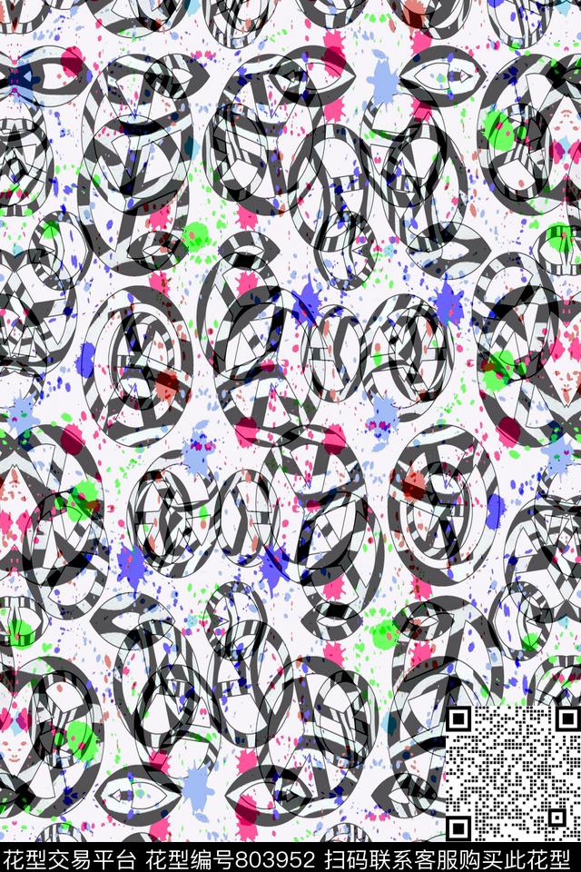 水墨条纹撞色条纹波浪条纹传统印花华亿平台下载（图片编号: 803952） - 瓦栏（Walan）