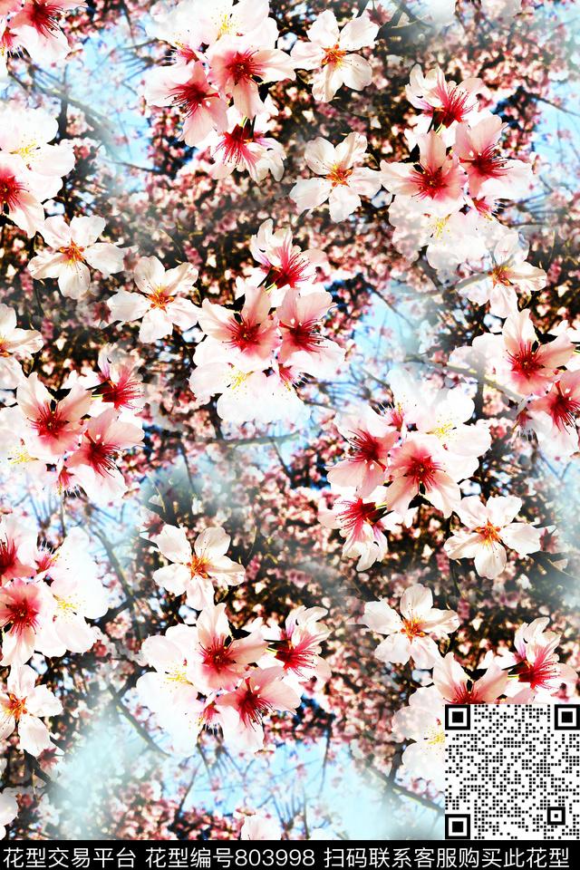 中国风小清新花卉数码印花华亿平台下载（图片编号: 803998） - 瓦栏（Walan）