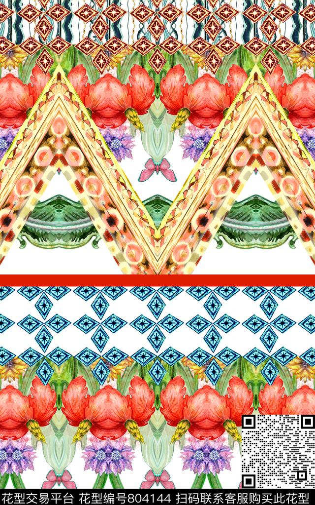 欧式民族风中国风数码印花华亿平台下载（图片编号: 804144） - 瓦栏（Walan）