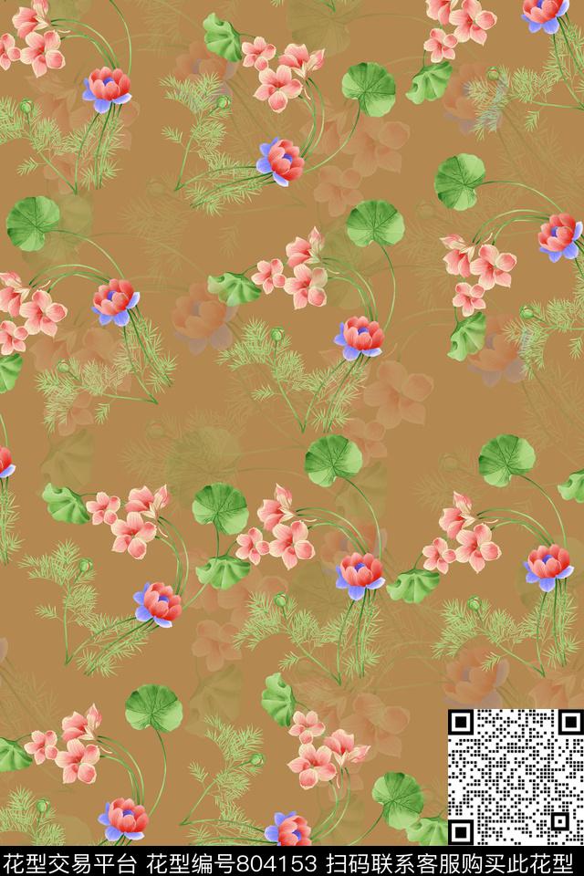 花朵花卉创意小碎花数码印花华亿平台下载（图片编号: 804153） - 瓦栏（Walan）