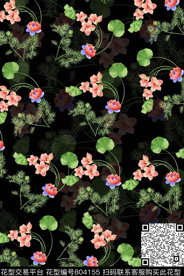 花朵花卉创意小碎花数码印花华亿平台下载（图片编号: 804155） - 瓦栏（Walan）
