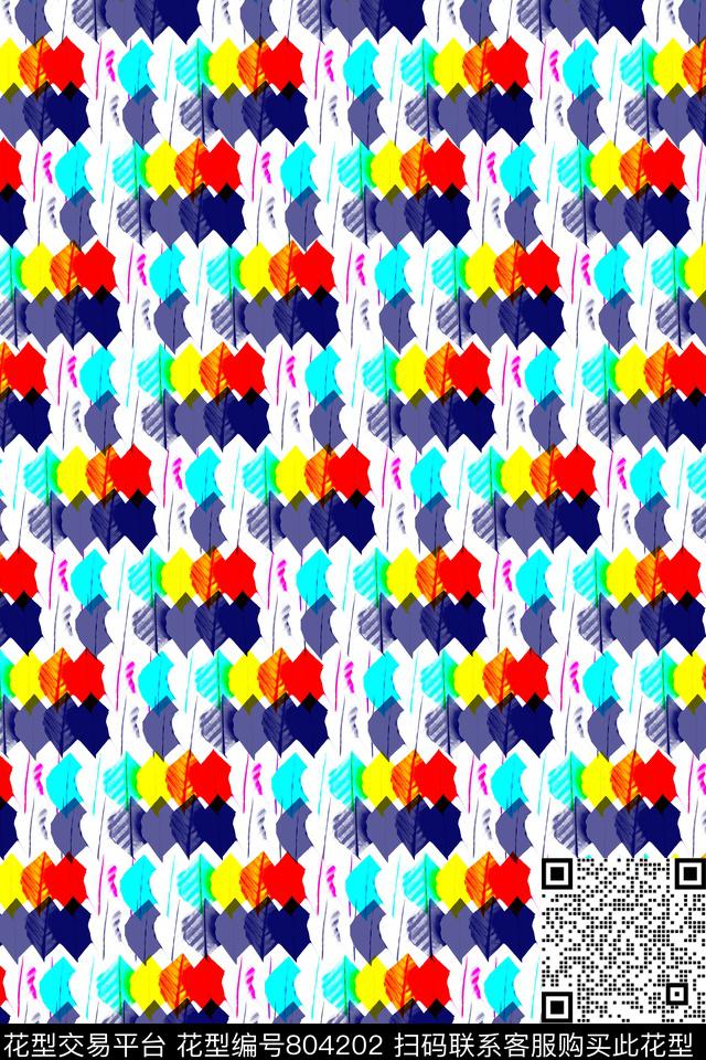 叶子重复图案衬衫华亿平台传统印花华亿平台下载（图片编号: 804202） - 瓦栏（Walan）