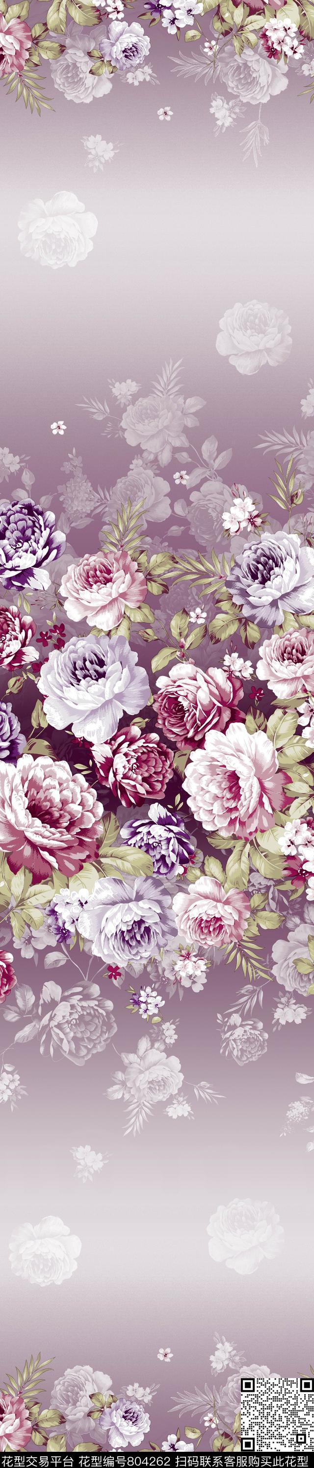 大花窗帘彩条传统印花华亿平台下载（图片编号: 804262） - 瓦栏（Walan）