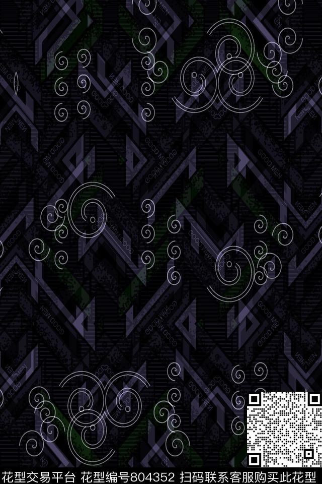 色块不规则几何三角形传统印花华亿平台下载（图片编号: 804352） - 瓦栏（Walan）