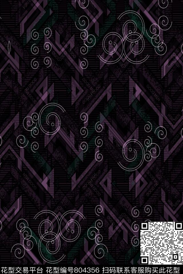 色块不规则几何三角形传统印花华亿平台下载（图片编号: 804356） - 瓦栏（Walan）