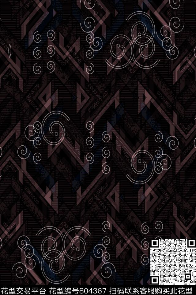 色块不规则几何三角形传统印花华亿平台下载（图片编号: 804367） - 瓦栏（Walan）