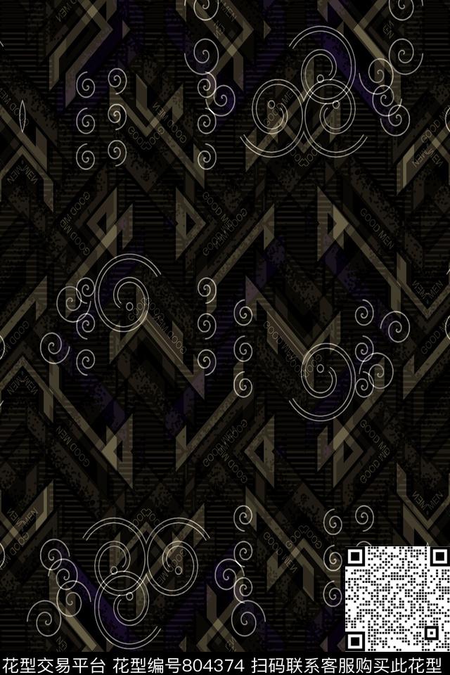 色块不规则几何三角形传统印花华亿平台下载（图片编号: 804374） - 瓦栏（Walan）