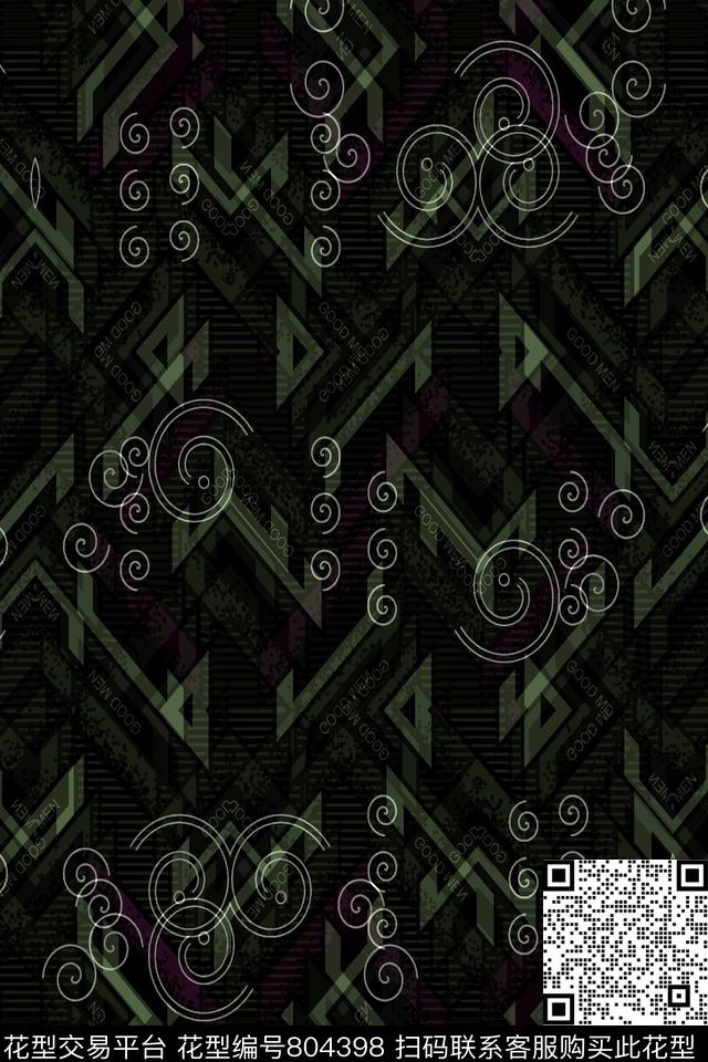 色块不规则几何三角形传统印花华亿平台下载（图片编号: 804398） - 瓦栏（Walan）