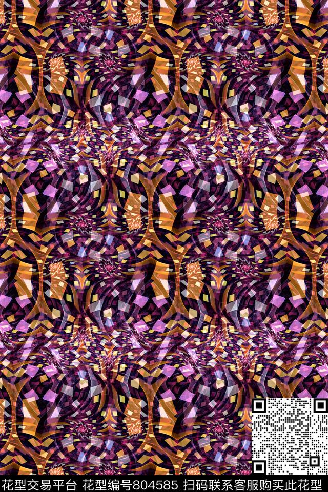 条纹条子波浪条纹数码印花华亿平台下载（图片编号: 804585） - 瓦栏（Walan）