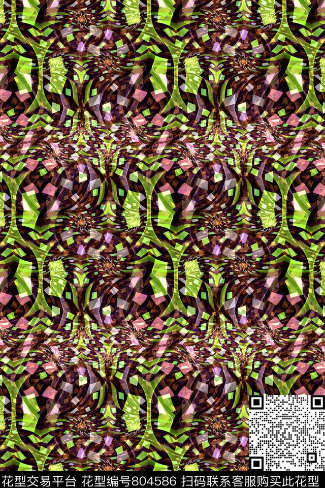 条纹条子波浪条纹数码印花华亿平台下载（图片编号: 804586） - 瓦栏（Walan）