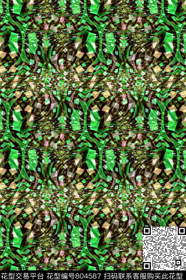 条纹条子波浪条纹数码印花华亿平台下载（图片编号: 804587） - 瓦栏（Walan）