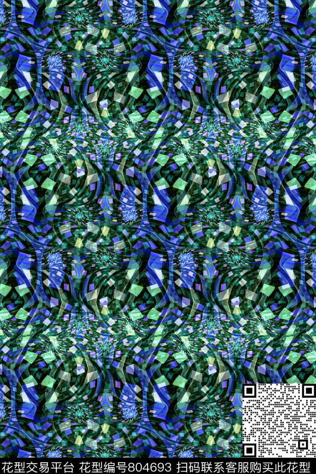 条纹条子波浪条纹数码印花华亿平台下载（图片编号: 804693） - 瓦栏（Walan）