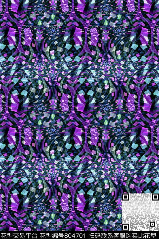 条纹条子波浪条纹数码印花华亿平台下载（图片编号: 804701） - 瓦栏（Walan）