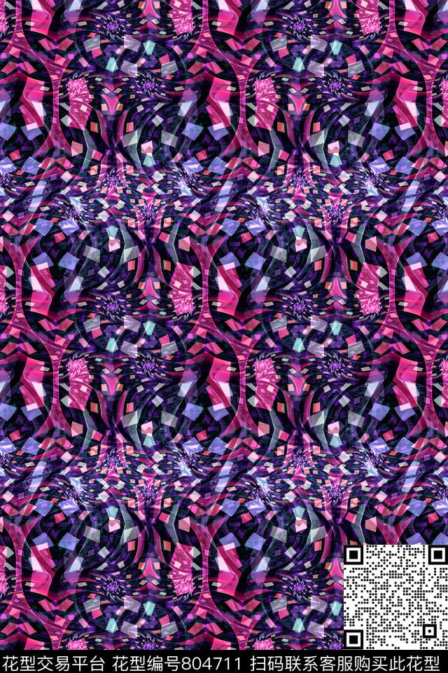 条纹条子波浪条纹数码印花华亿平台下载（图片编号: 804711） - 瓦栏（Walan）