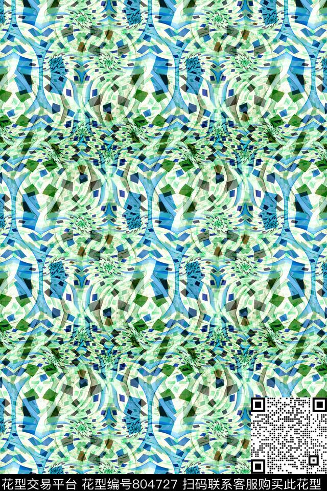 条纹条子波浪条纹数码印花华亿平台下载（图片编号: 804727） - 瓦栏（Walan）