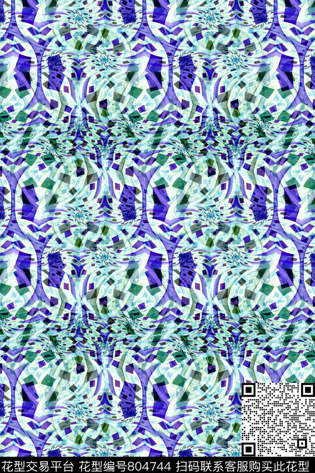 条纹条子波浪条纹数码印花华亿平台下载（图片编号: 804744） - 瓦栏（Walan）