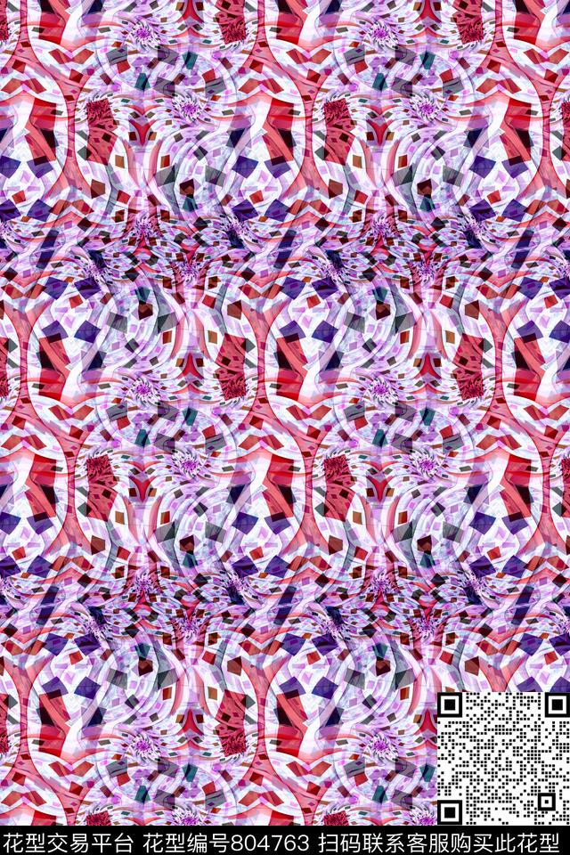 条纹条子波浪条纹数码印花华亿平台下载（图片编号: 804763） - 瓦栏（Walan）