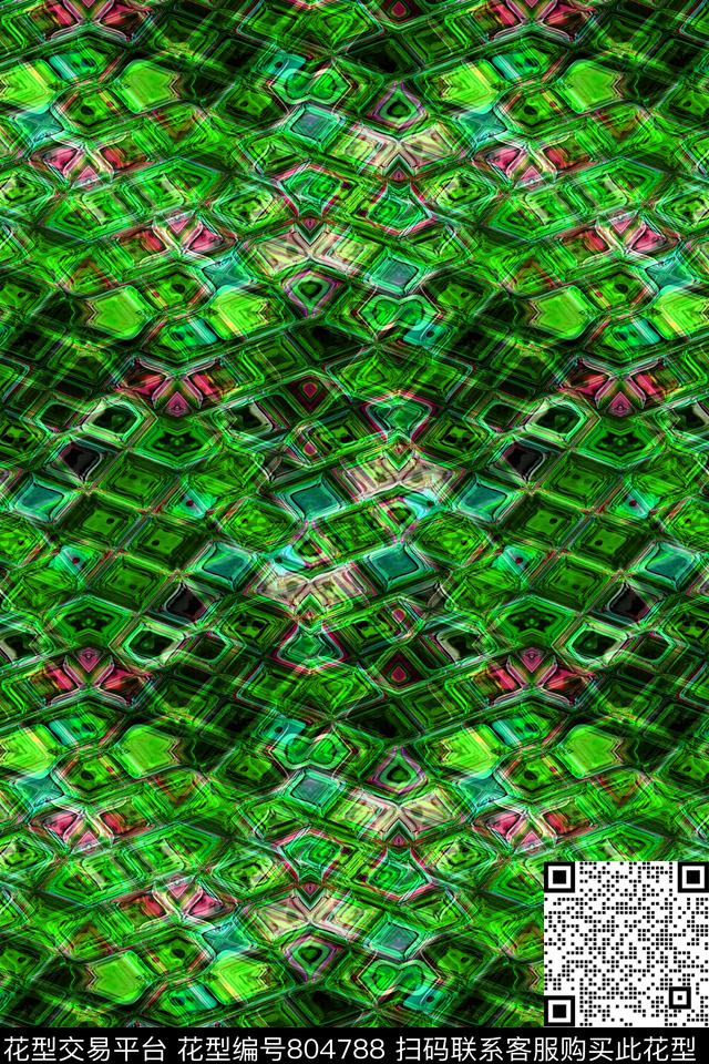 不规则几何小方块千鸟格数码印花华亿平台下载（图片编号: 804788） - 瓦栏（Walan）