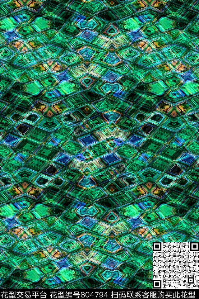 不规则几何小方块千鸟格数码印花华亿平台下载（图片编号: 804794） - 瓦栏（Walan）