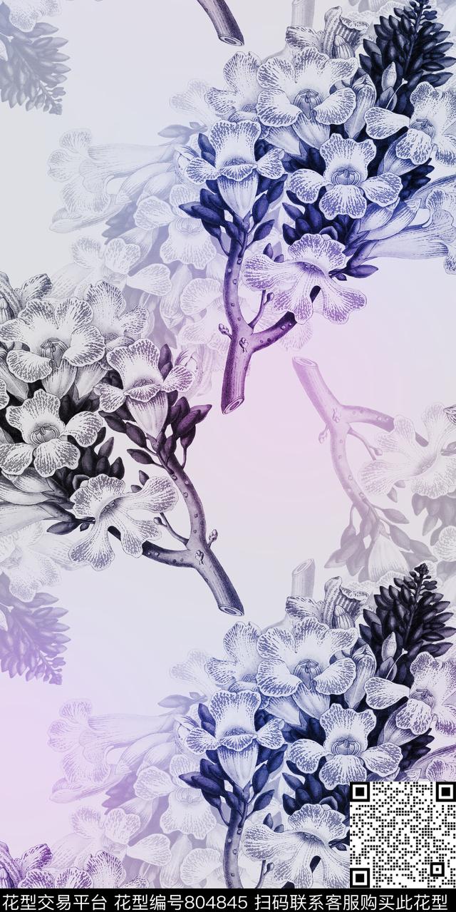 小碎花小清新雅致花数码印花华亿平台下载（图片编号: 804845） - 瓦栏（Walan）
