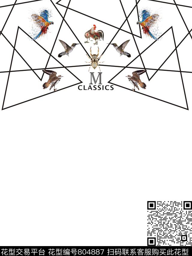 动物商务时尚数码印花华亿平台下载（图片编号: 804887） - 瓦栏（Walan）