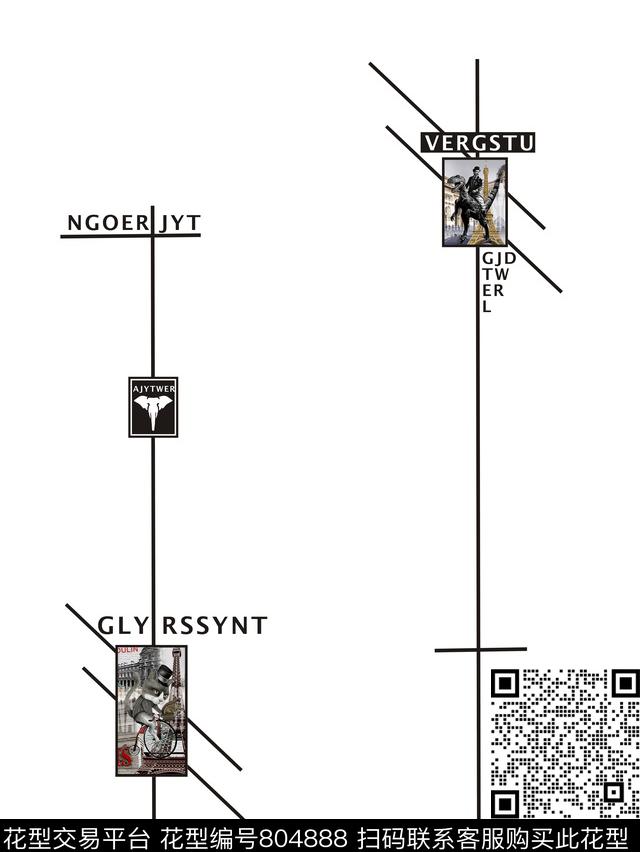 简欧商务时尚数码印花华亿平台下载（图片编号: 804888） - 瓦栏（Walan）