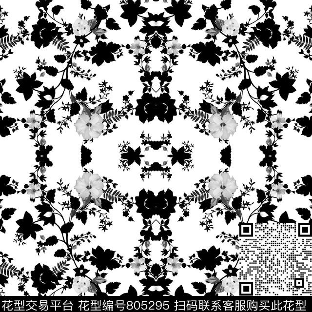 花朵花卉女装传统印花华亿平台下载（图片编号: 805295） - 瓦栏（Walan）