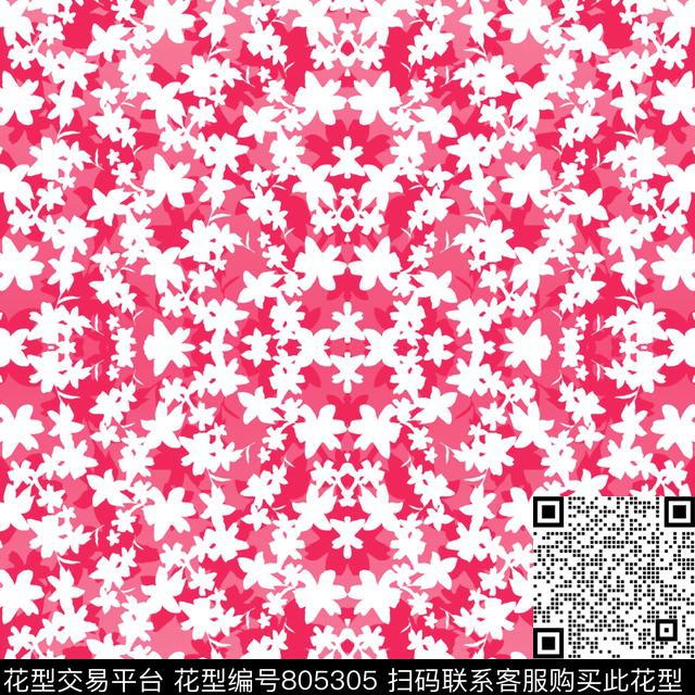 花朵小碎花花卉传统印花华亿平台下载（图片编号: 805305） - 瓦栏（Walan）