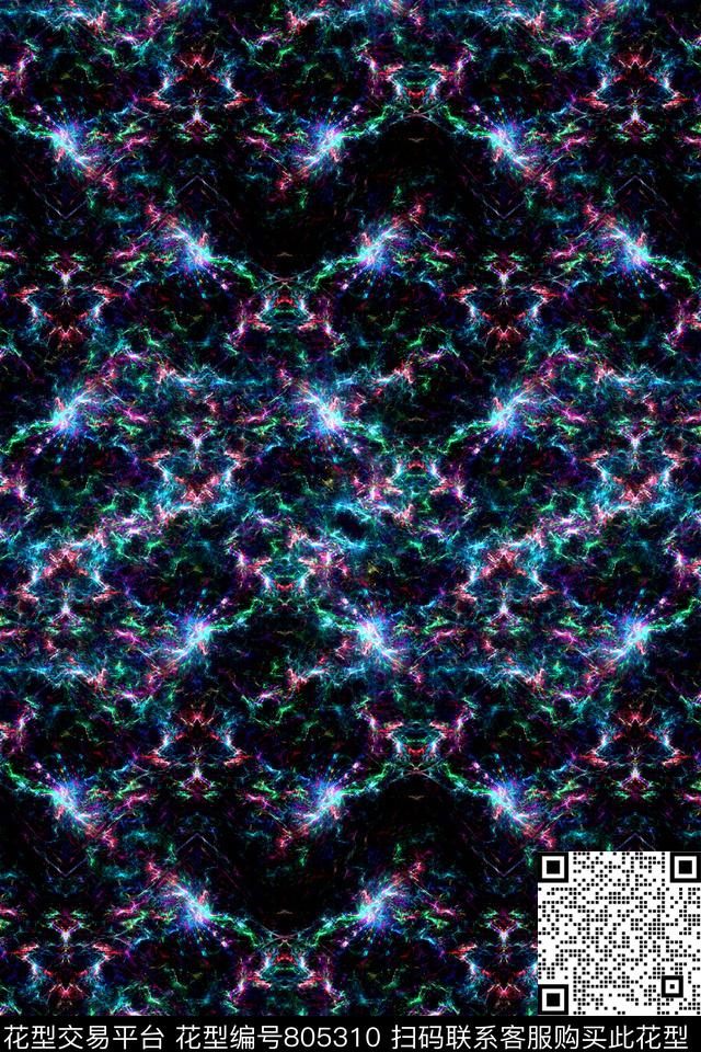 闪电条纹光晕光影数码印花华亿平台下载（图片编号: 805310） - 瓦栏（Walan）