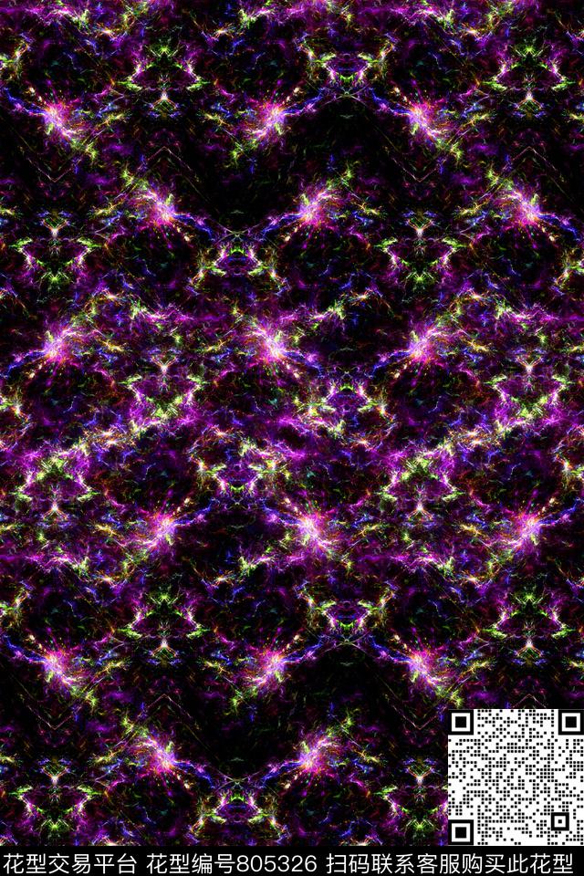 闪电条纹光晕光影数码印花华亿平台下载（图片编号: 805326） - 瓦栏（Walan）