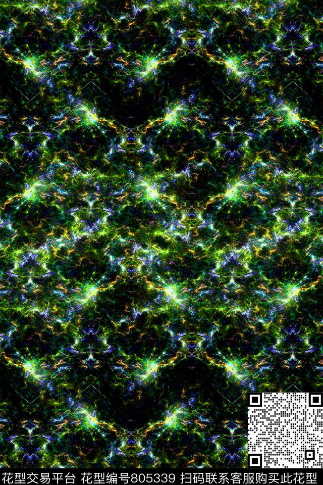 闪电条纹光晕光影数码印花华亿平台下载（图片编号: 805339） - 瓦栏（Walan）