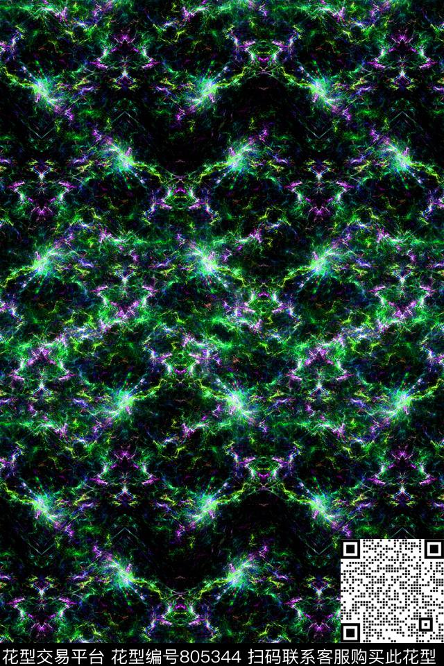 闪电条纹光晕光影数码印花华亿平台下载（图片编号: 805344） - 瓦栏（Walan）